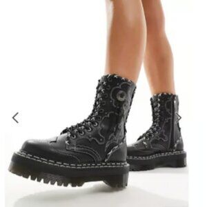 DR. MARTENS JADON HI BOOT GOTHIC AMERICANA PLATFORMS RARE FIND
